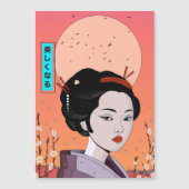 美しい芸者さん マグネット招待状 (正面)