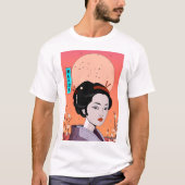 美しい芸者さん Tシャツ (正面)