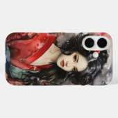 美しい芸者の絵を描インク Case-Mate iPhoneケース (裏面 (横))