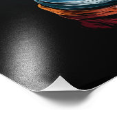 美しい芸者アートプリント – 黒背景！ フォトプリント            (角)