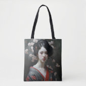 美しい芸者花 トートバッグ (正面)