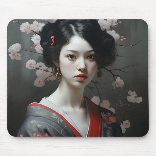 美しい芸者花 マウスパッド (正面)