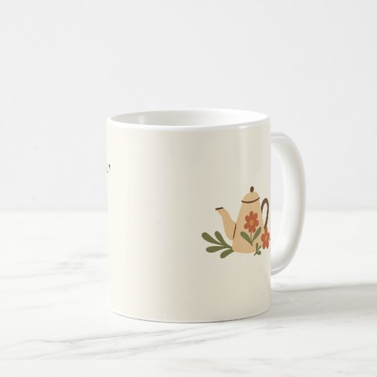 美しい芸術を通して話す。 コーヒーマグカップ (正面右)