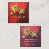 美しい芸術的フローラカスタム名刺 スクエア名刺 (正面/裏面)