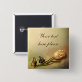 美しい芸術的ヴィンテージチューリップ 缶バッジ (正面&裏面)