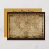 美しい芸術的地図教育ギフト ポストカード (正面/裏面)