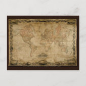 美しい芸術的地図教育ギフト ポストカード (正面)