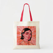 美しい芸術的女の子 トートバッグ (正面)