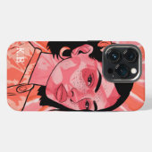 美しい芸術的女の子 iPhoneケース (裏面横)