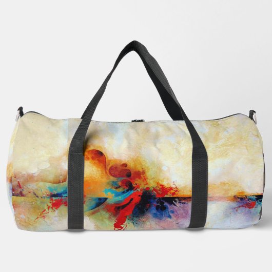 美しい芸術的抽象芸術ア絵画ジア ダッフルバッグ (正面)