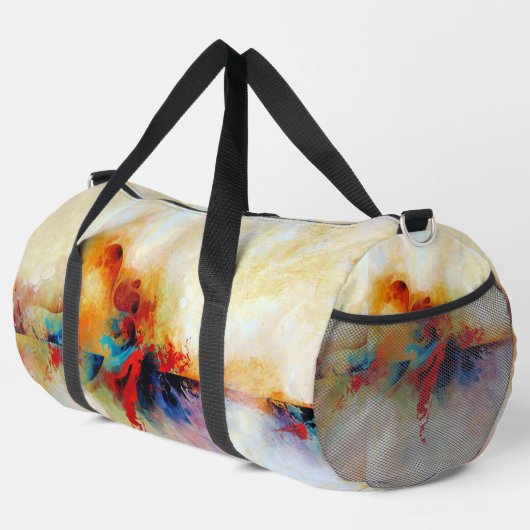 美しい芸術的抽象芸術ア絵画ジア ダッフルバッグ (右コーナー)
