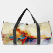 美しい芸術的抽象芸術ア絵画ジア ダッフルバッグ (裏面)