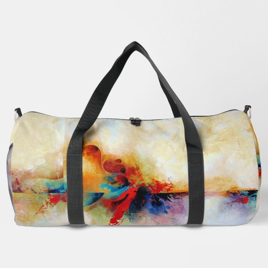 美しい芸術的抽象芸術ア絵画ジア ダッフルバッグ (裏面)