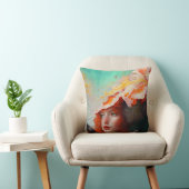 美しい芸術的抽象芸術赤毛ジンジャーガール クッション (椅子)