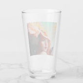 美しい芸術的抽象芸術赤毛ジンジャーガール タンブラーグラス (裏面)