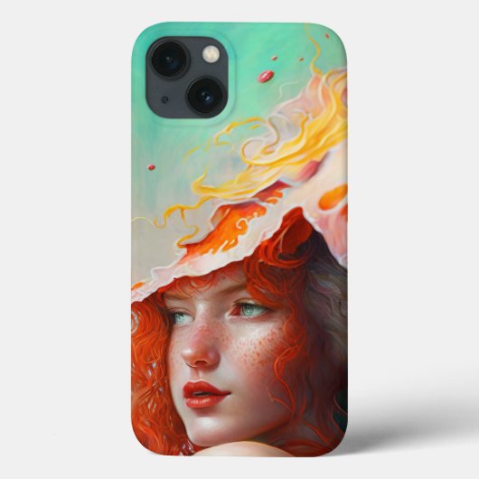 美しい芸術的抽象芸術赤毛ジンジャーガール Case-Mate iPhoneケース (裏面)