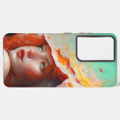 美しい芸術的抽象芸術赤毛ジンジャーガール SAMSUNG GALAXYケース (左側面)