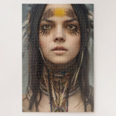 美しい若いインディアン先住民ガールジグソーパズル ジグソーパズル (縦)