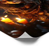 美しい若いハロウィーンウィッチ素晴らしポートレート ポスター (角)