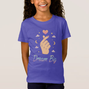 美しい若い女の子「夢の大きい」 Tシャツ