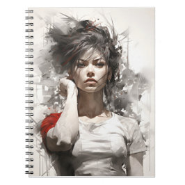 美しい若い女ユニークのエレガント女性アート ノートブック