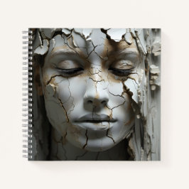 美しい若い女ユニークの女性グラフィックアート ノートブック