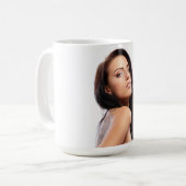 美しい若い女性コーヒーマグ コーヒーマグカップ (正面左)