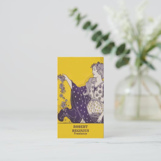 美しい若い女性 名刺 (スタンド正面)