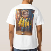 美しい若い3歳の男の子のキュテネスデザイン Tシャツ (裏面)