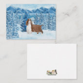 美しい英国スリンガークリスマスカード ノートカード (正面/裏面)