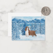 美しい英国スリンガークリスマスカード ノートカード (正面/裏面インサイチュ)