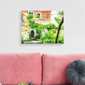 美しい英語コテージバイザウォーター キャンバスプリント (インサイチュ (リビング))