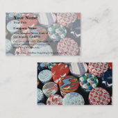 美しい茶筒、Uji、京都の近くで、日本 名刺 (正面/裏面)