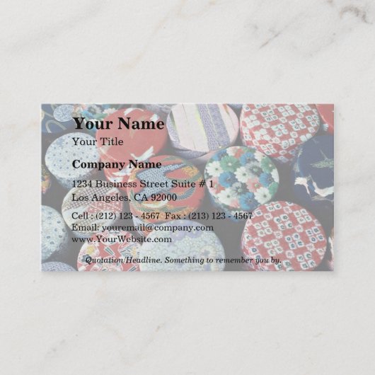 美しい茶筒、Uji、京都の近くで、日本 名刺 (正面)