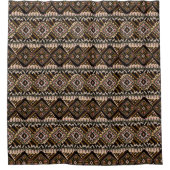 美しい茶色と錆びた泥のインスパイア布 シャワーカーテン (正面)