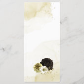 美しい茶色のアイボリー金ゴールド結婚フローラメニュー メニュー (裏面)