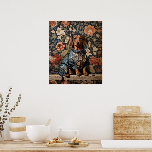 美しい茶色のダシュント |ダシュントポートレート ポスター (キッチン)