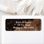 美しい茶色の木とレフェイクース ラベル (インサイチュ)