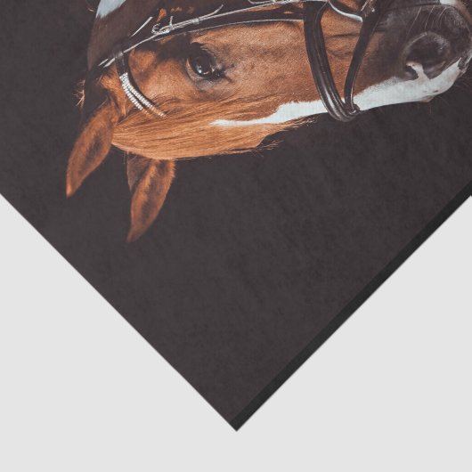 美しい茶色の絵を描馬のポートレート写真 薄葉紙 (詳細)