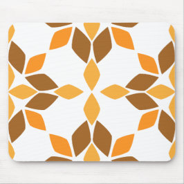 美しい茶色の花弁柄 マウスパッド