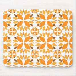 美しい茶色の花弁柄 マウスパッド