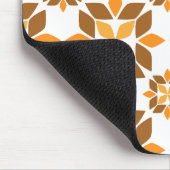 美しい茶色の花弁柄 マウスパッド (コーナー)