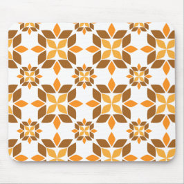 美しい茶色の花弁柄 マウスパッド