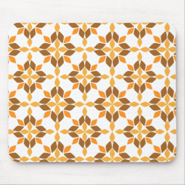 美しい茶色の花弁柄 マウスパッド