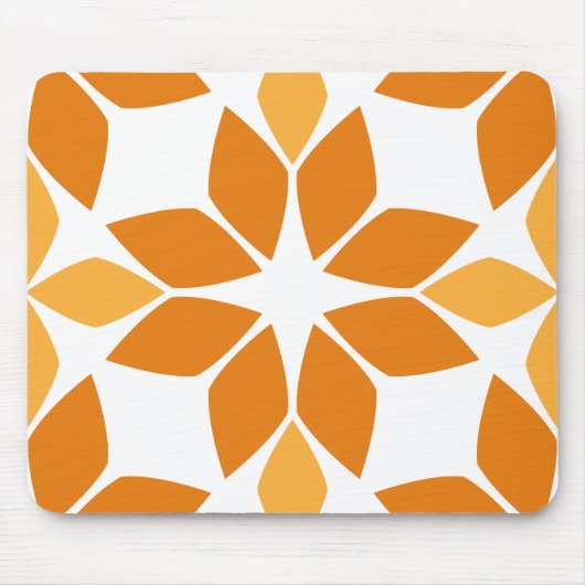 美しい茶色の花弁柄 マウスパッド (正面)