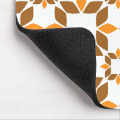 美しい茶色の花弁柄 マウスパッド (コーナー)