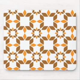 美しい茶色の花弁柄 マウスパッド