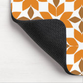 美しい茶色の花弁柄 マウスパッド (コーナー)