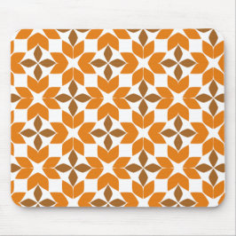 美しい茶色の花弁柄 マウスパッド