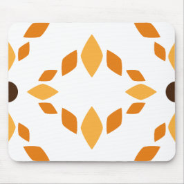 美しい茶色の花弁柄 マウスパッド